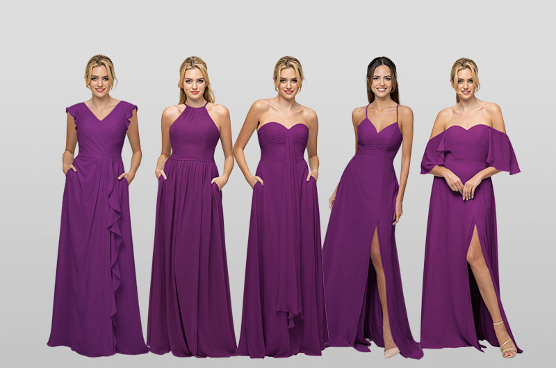 Purple shops bridesmaids dresses uk