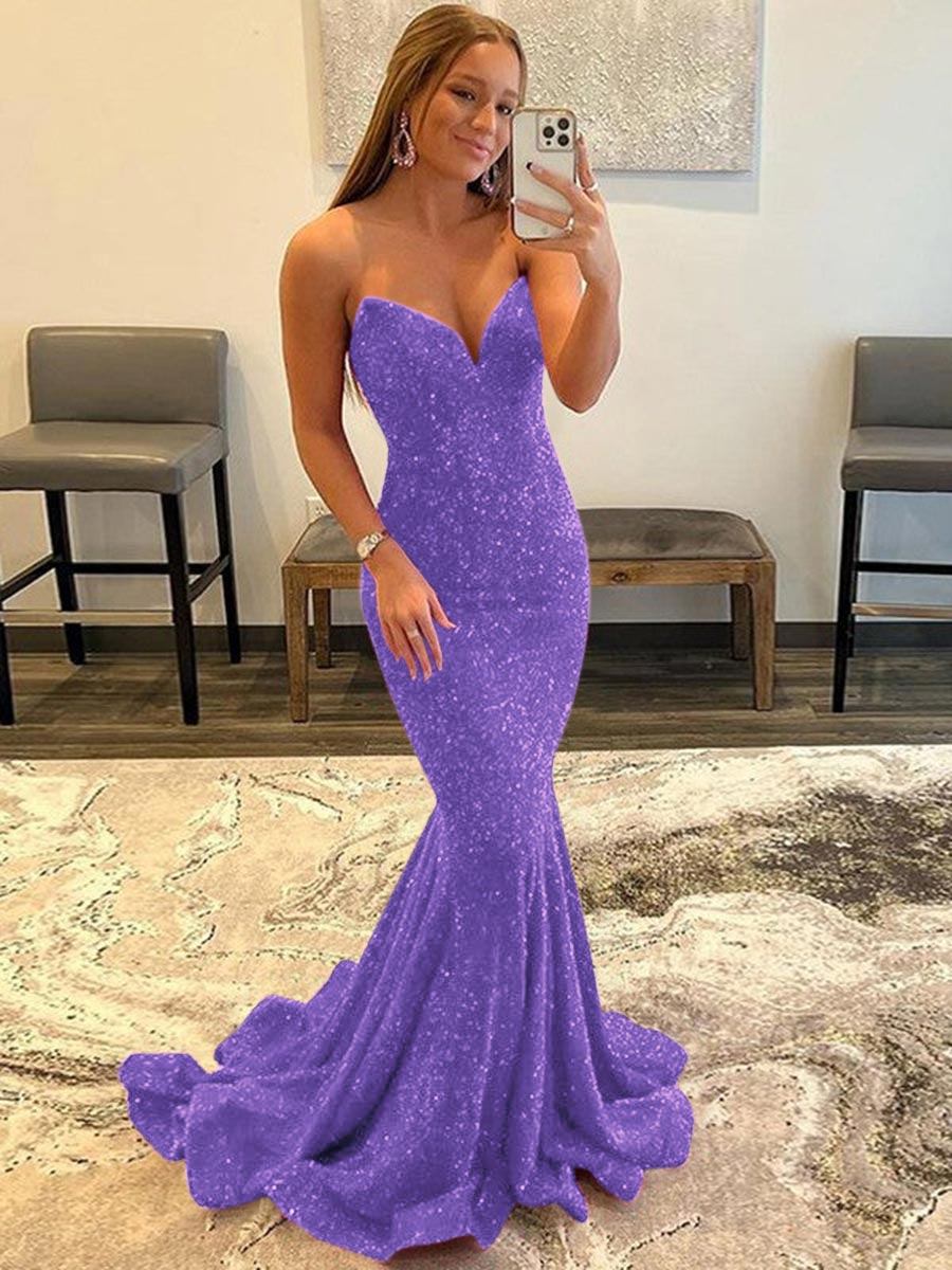 Long purple clearance gown