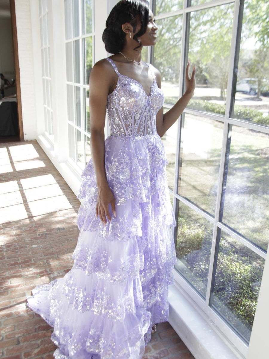 Lace prom dress best sale