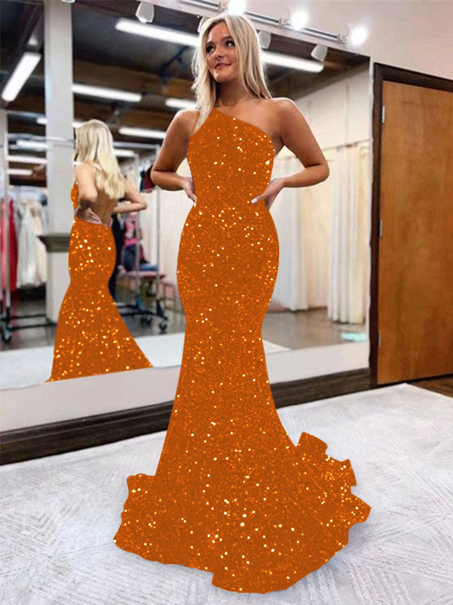 Long hotsell orange gown