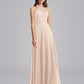 Halter Neckline Chiffon A Line Bridesmaid Dresses