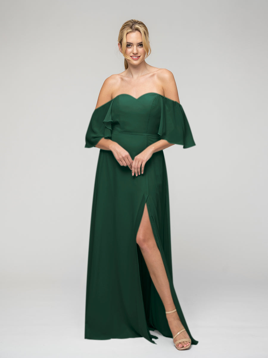 Flutter sleeve bridesmaid dress uk hotsell