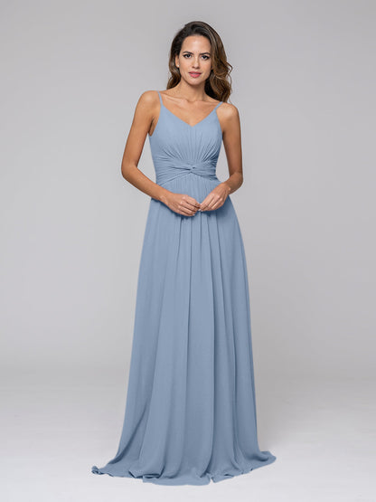 Chiffon Bridesmaid Dresses With Twist-Knot