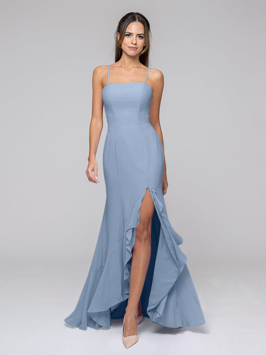 Light blue hotsell strapless bridesmaid dress