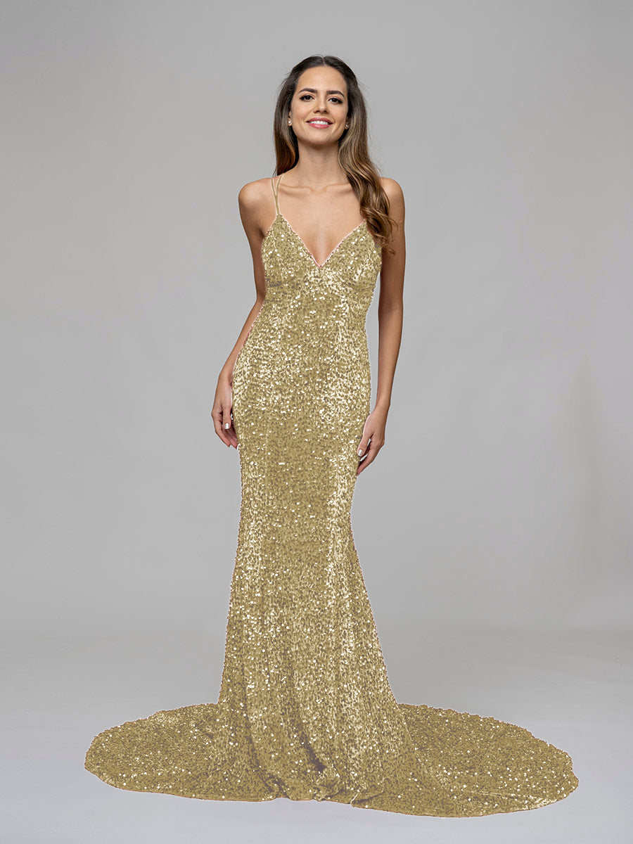 Long gold outlet prom dresses cheap