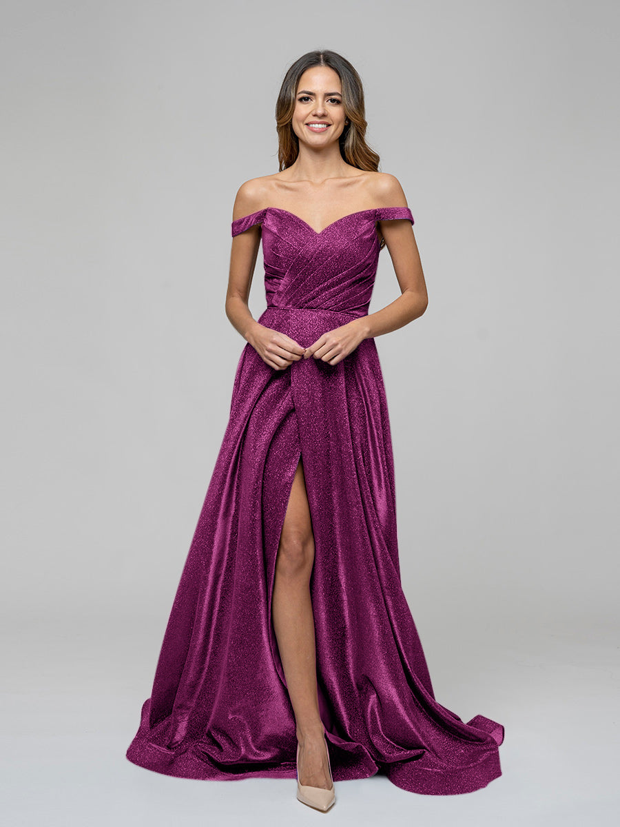 Off the shoulder 2024 fitted prom dress