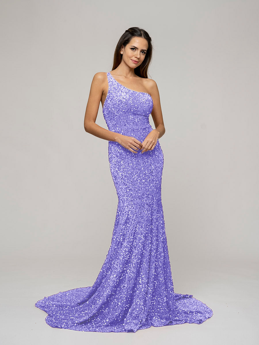 One strap outlet prom dress