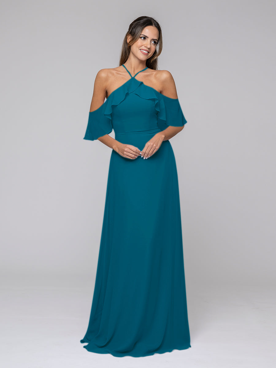 Peacock teal bridesmaid on sale dresses