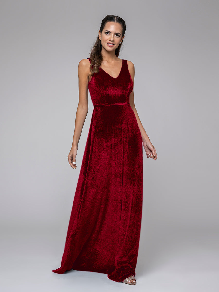 Long burgundy dress outlet formal