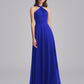 Halter Neckline Chiffon A Line Bridesmaid Dresses