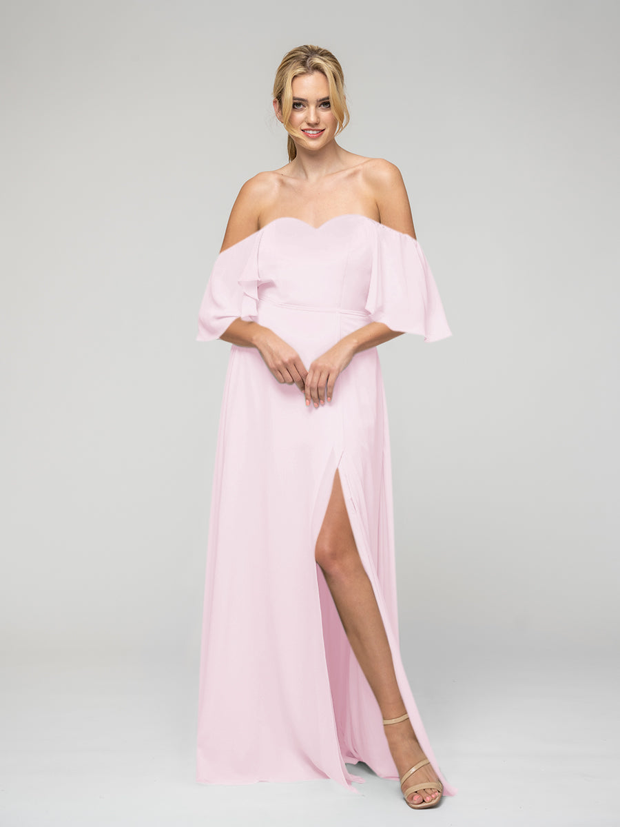 Flutter sleeve bridesmaid dress uk best sale