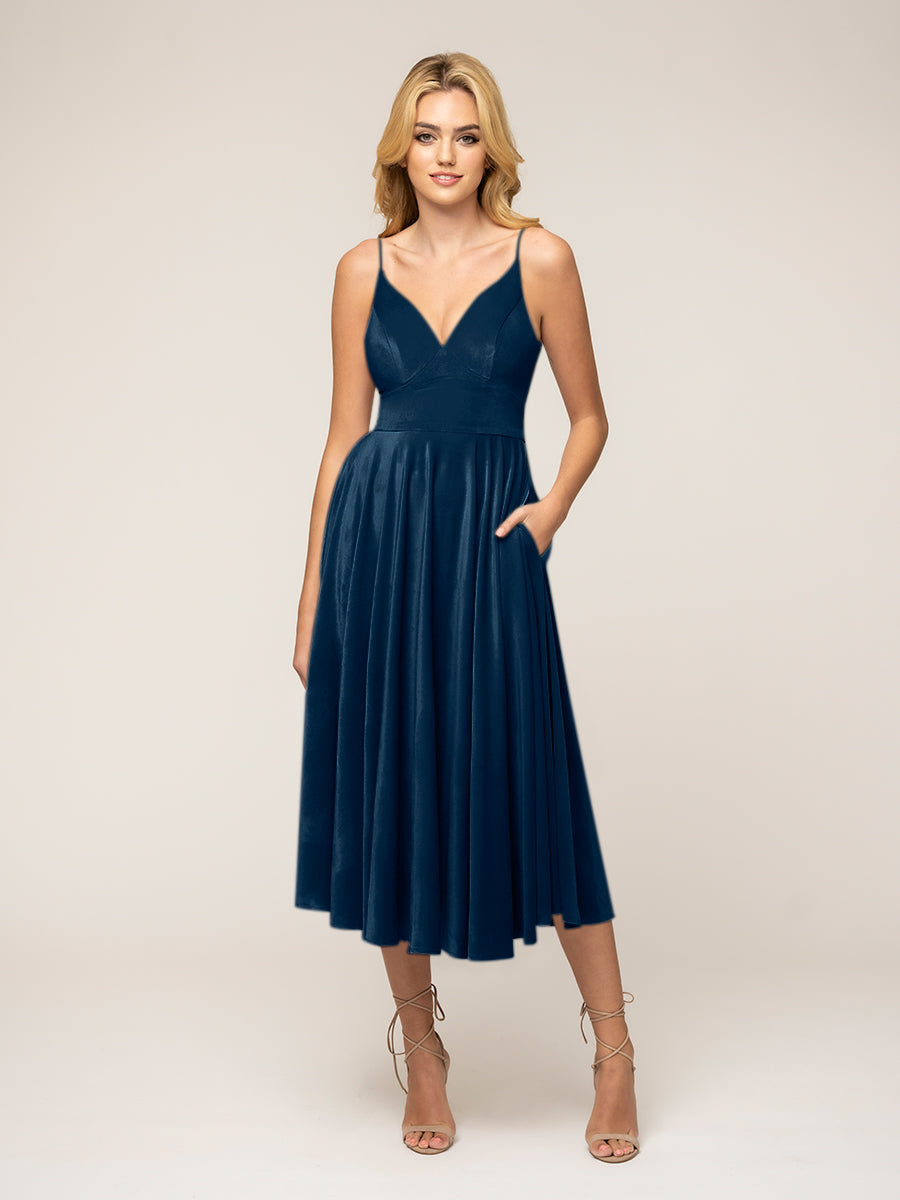 Spaghetti strap dress store midi