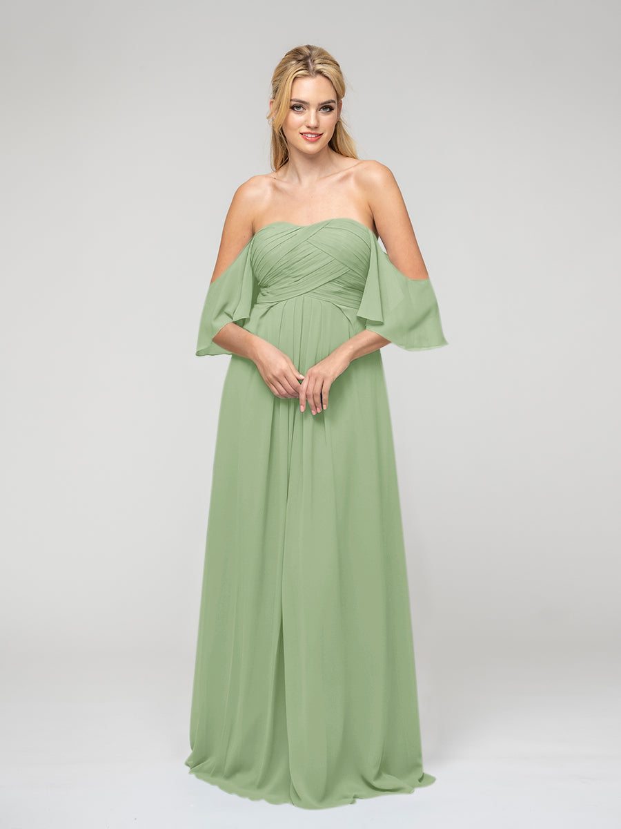 Sweetheart chiffon bridesmaid clearance dress