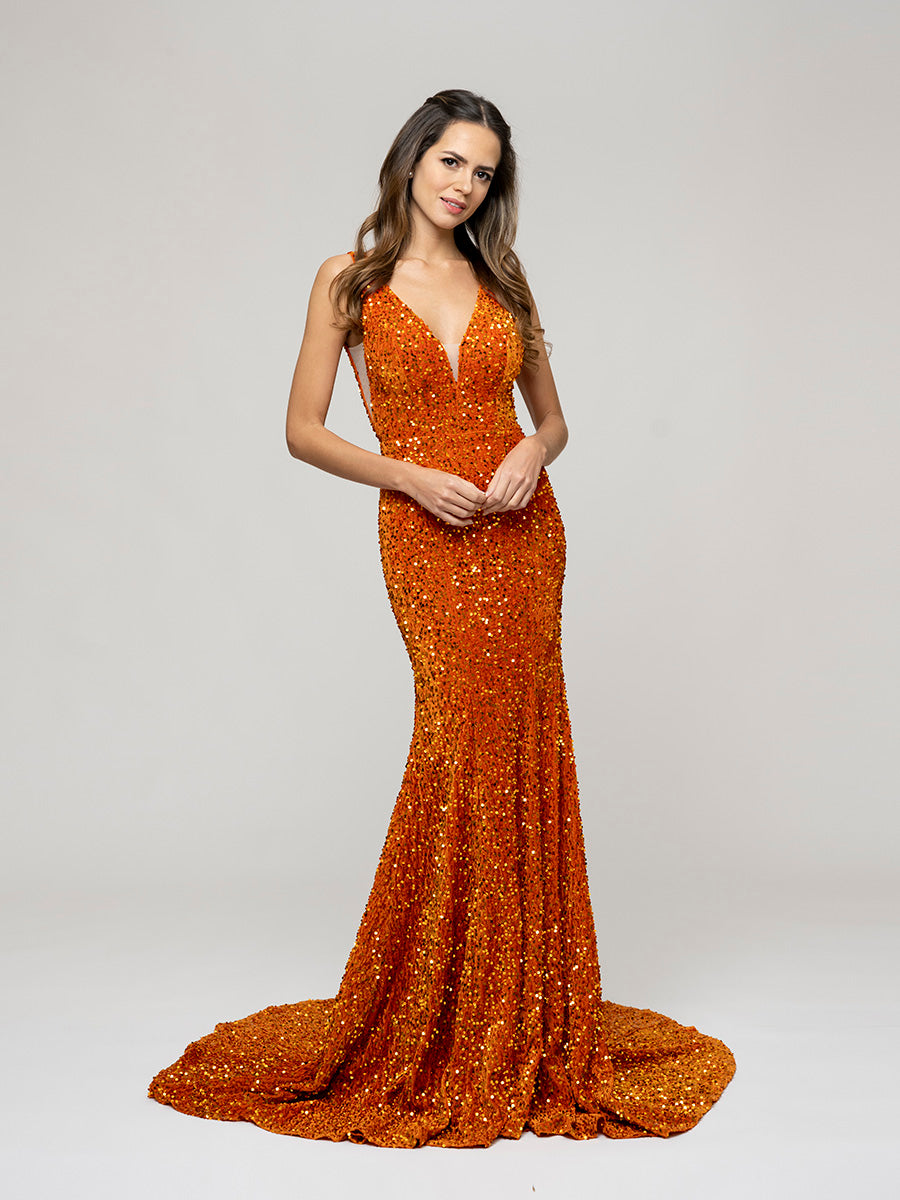 Orange prom dresses online