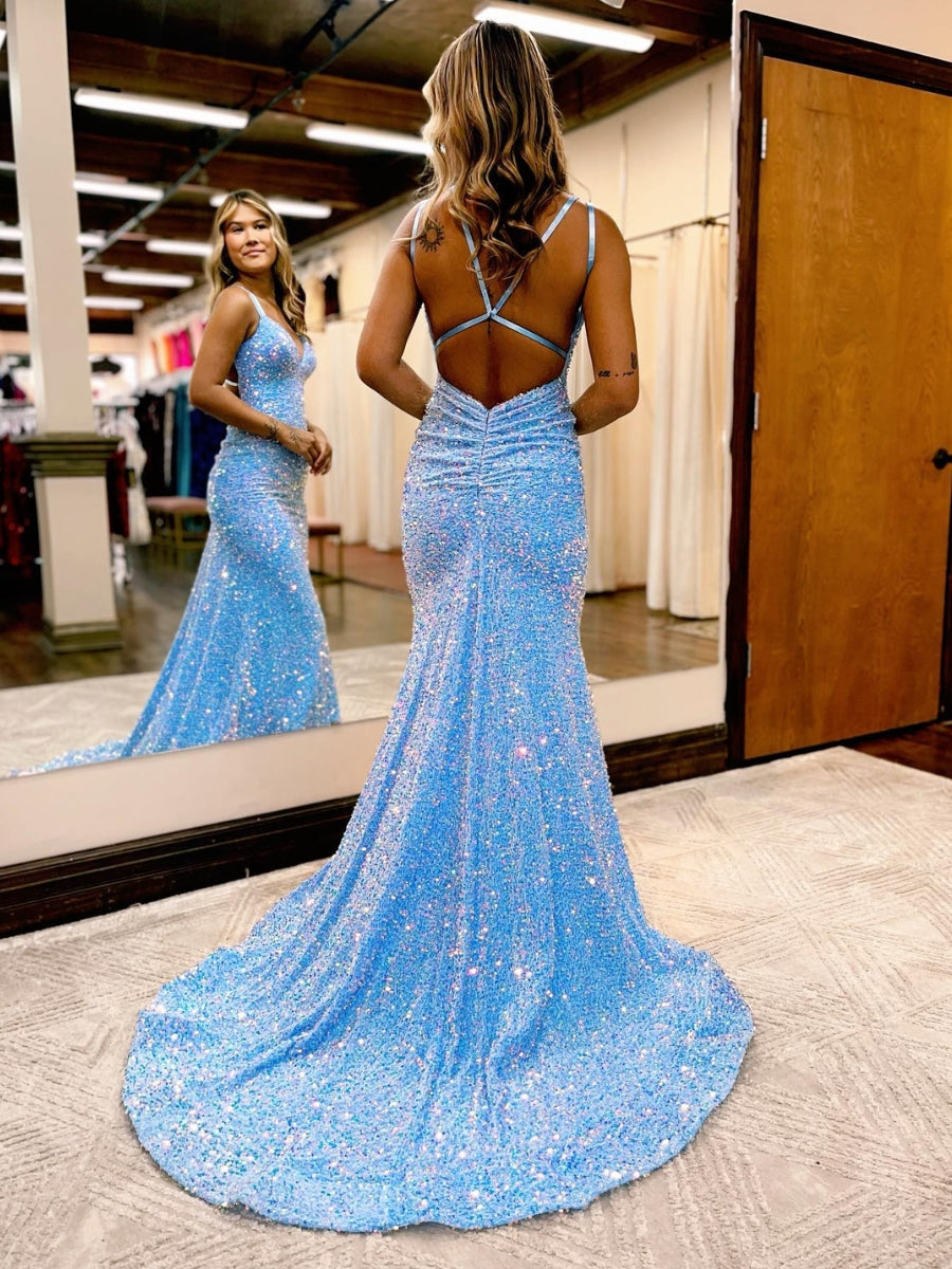 Long sparkly 2025 prom dresses