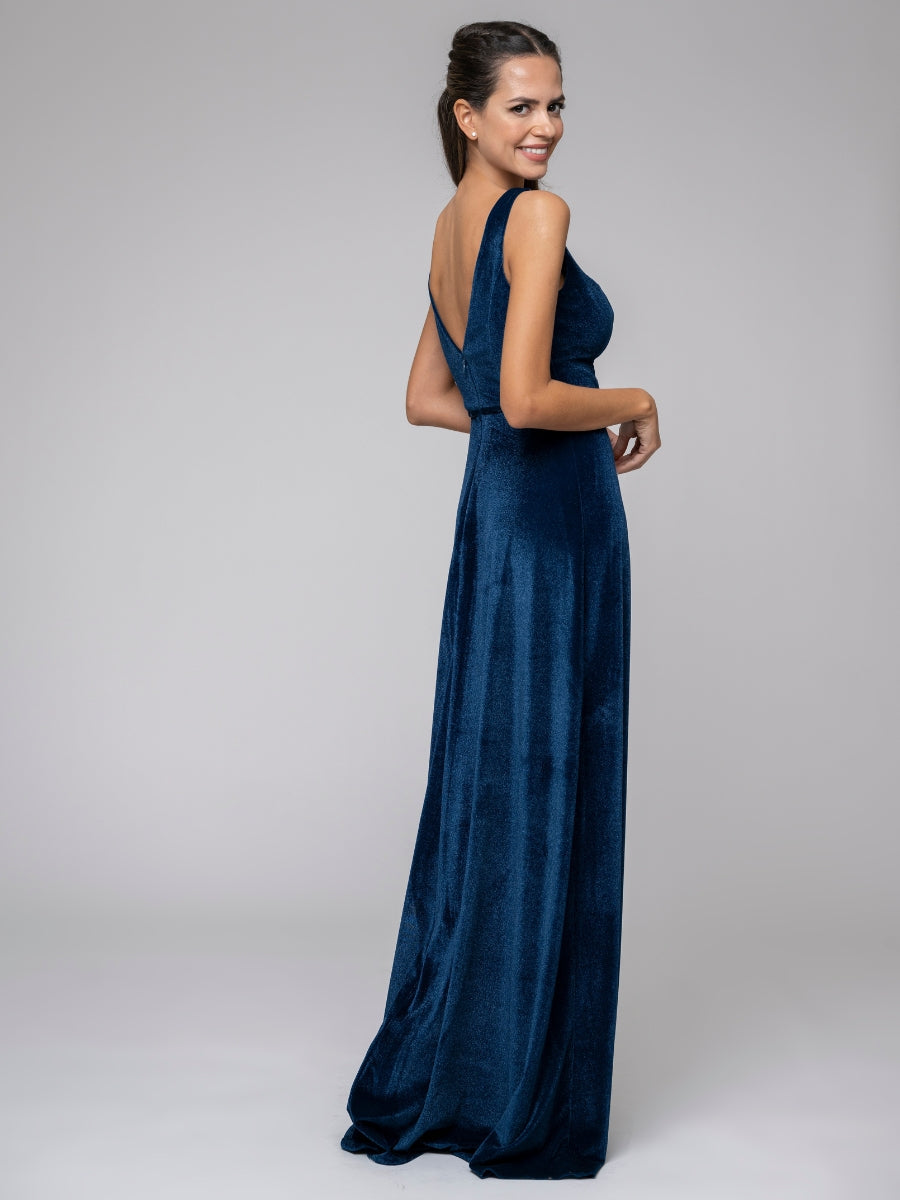 Long formal navy outlet blue dress